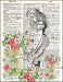 An image of a(n) Alice with Tea Cup Flowers Dictionary Art Print.