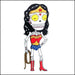 An image of a(n) Wonder Woman inspired  Day of the Dead sticker.