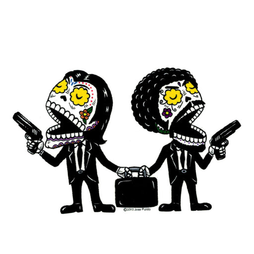 An image of a(n) Pulp Fiction Day of the Dead Sticker.