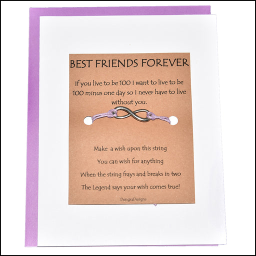 An image of a(n) Best Friends Forever with Infinity Charm Charmed Greetingl.