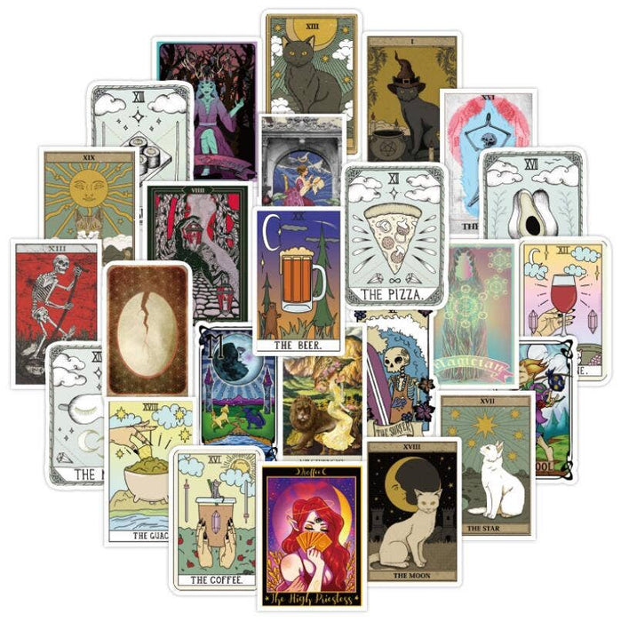 50 Tarot Stickers (Glossy)