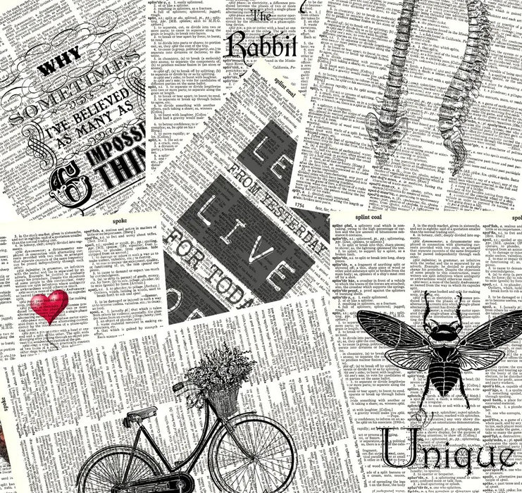 Dictionary Art for Scrapbooking, Decoupage, or other Crafts