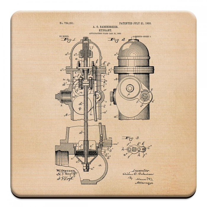 Fire Hydrant 1903 - Novelty Coasters