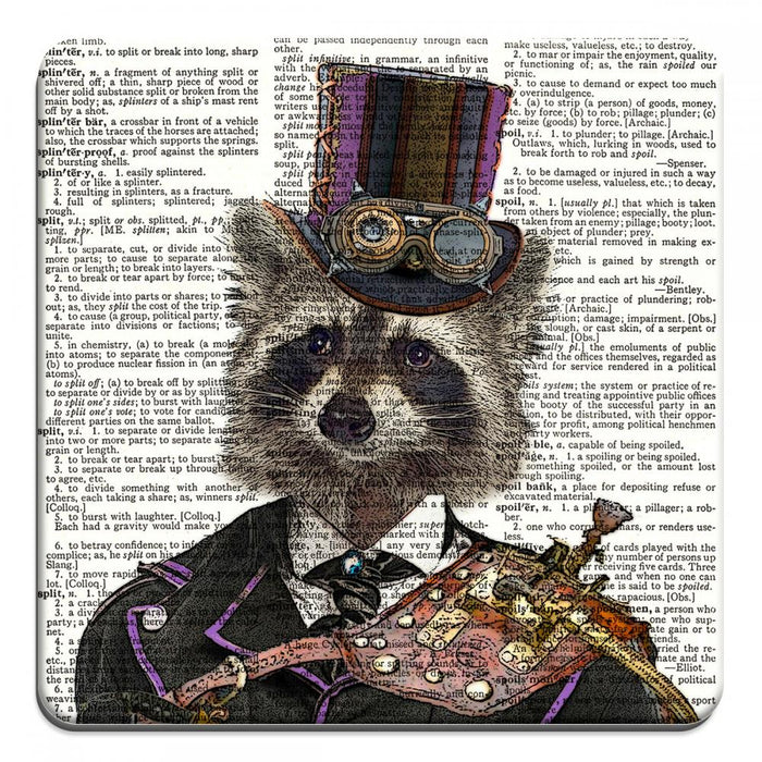 Steampunk Raccoon - Novelty Coasters