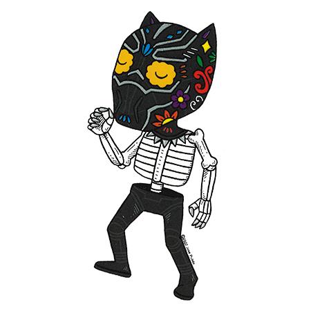 Black Panther - Day of the Dead Stickers