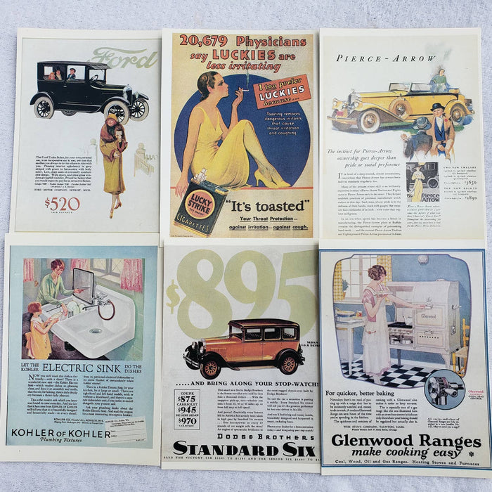 Vintage Deadstock Early Ads Postcard Assortment - Deadstock