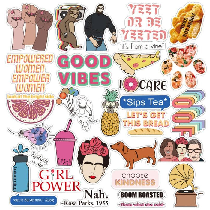 30 Trendy Stickers (PVC Vinyl Glossy)