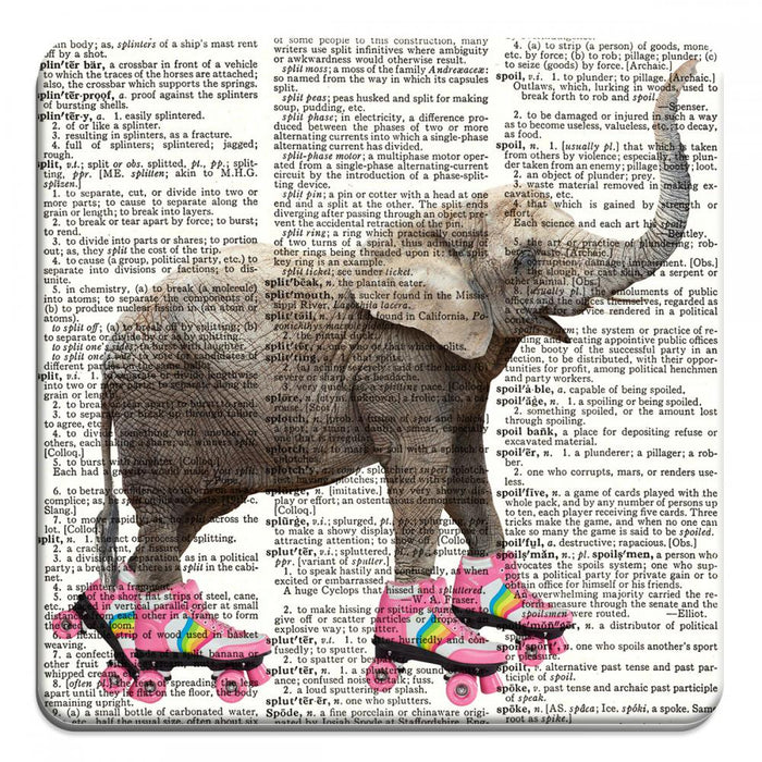 Rollerskating Elephant - Novelty Coasters