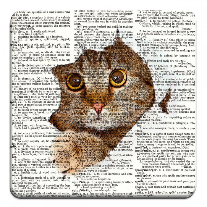 Cat Tearing Through Page - Novelty Coasters