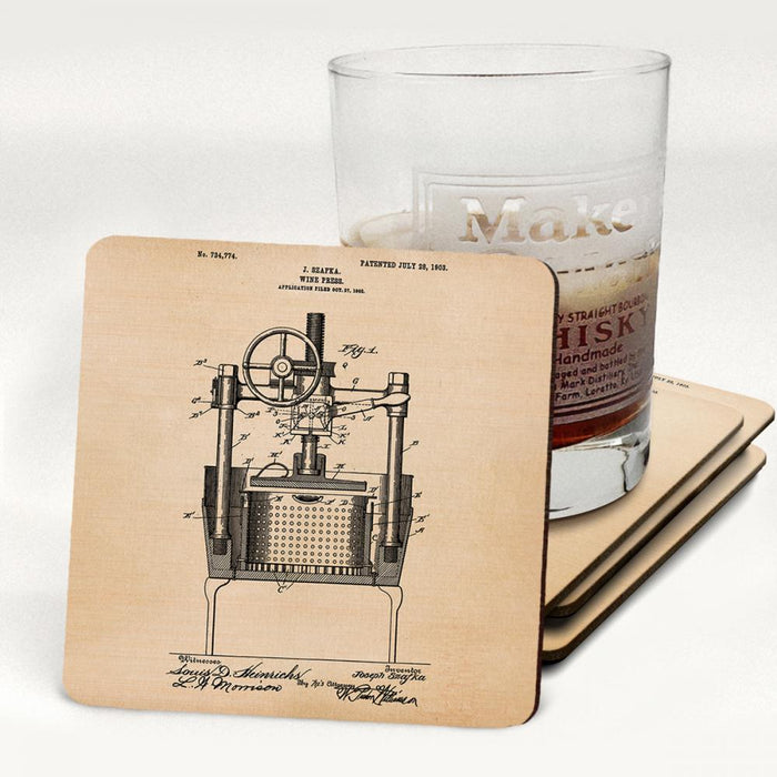 Wine Press 1903 - Novelty Coasters