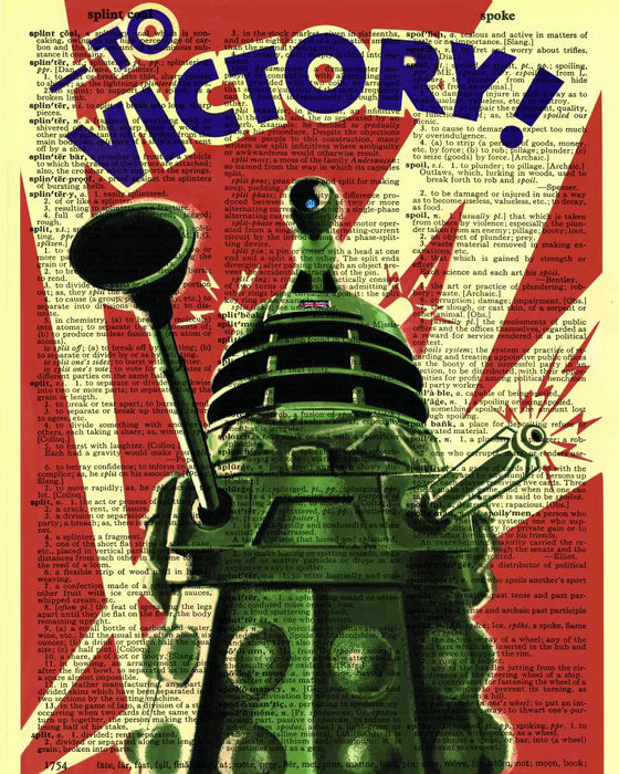 Dr Who Dalek - Dictionary Art Print