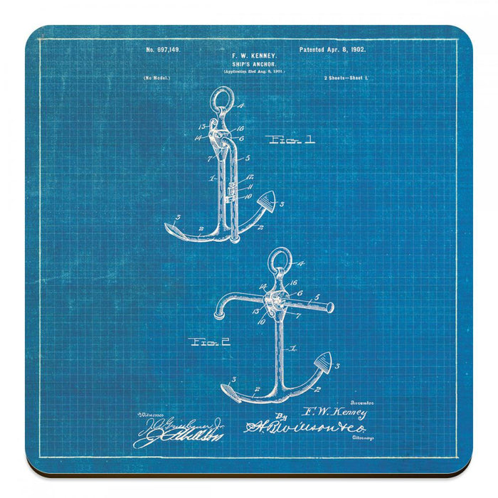 Ship Anchor 1902 - Novelty Coasters