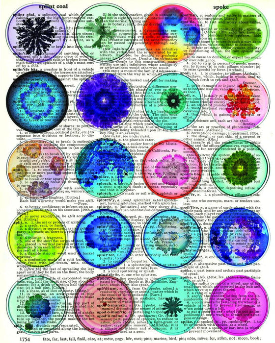 Microbiology 3 - Dictionary Art Print