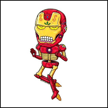 Iron Man - Day of the Dead Sticker