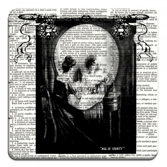 All Is Vanity Skull Illusion - Novelty Coasters