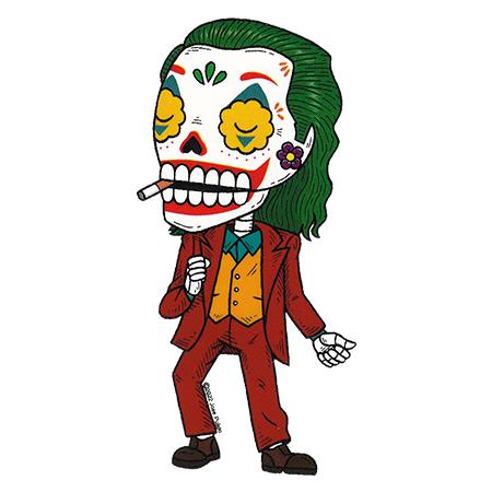 Joker Red - Day of the Dead Stickers