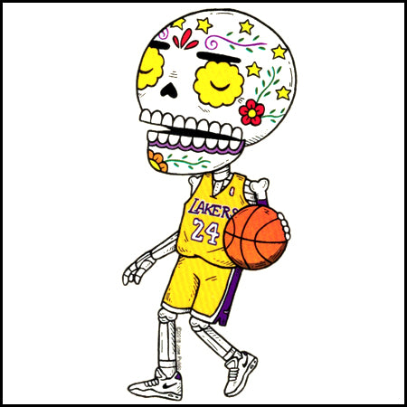 Lakers - Day of the Dead Sticker