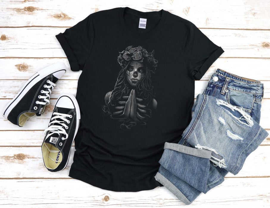 Praying Day of the Dead T-Shirt - T-Shirts