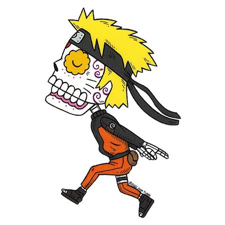 Naruto - Day of the Dead Stickers — Fresh Prints of CT