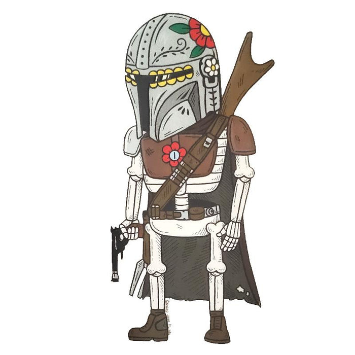 Mandalorian - Day of the Dead Stickers