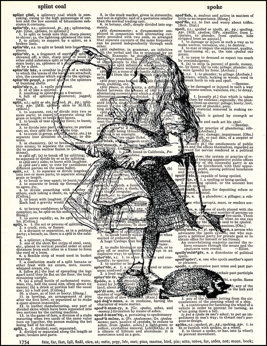An image of a(n) Alice and Flamingo Dictionary Art Print.