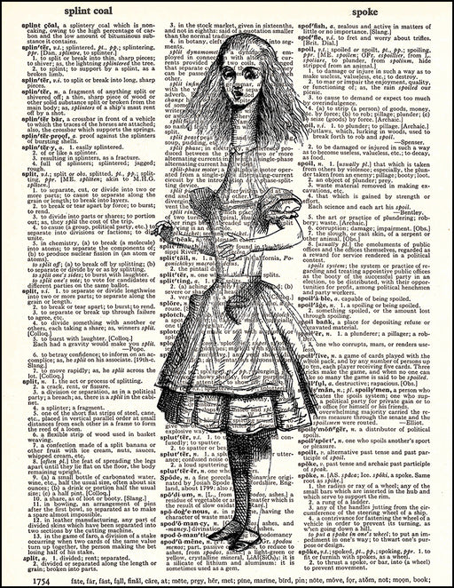 An image of a(n) Alice Stretch Dictionary Art Print.