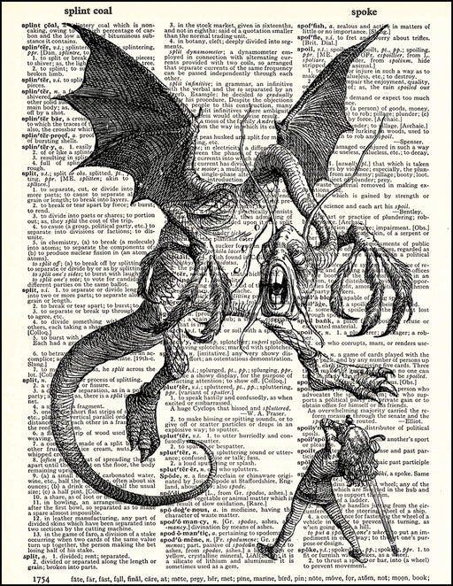 An image of a(n) Jaberwocky Dictionary Art Print.