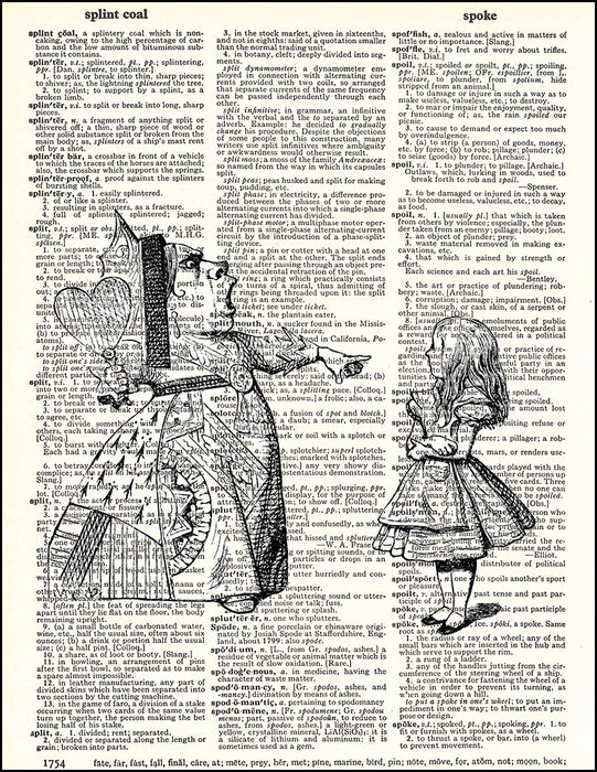 An image of a(n) Off with Her Head Dictionary Art Print.