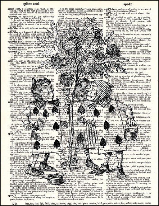 An image of a(n) Painting the Roses Dictionary Art Print.