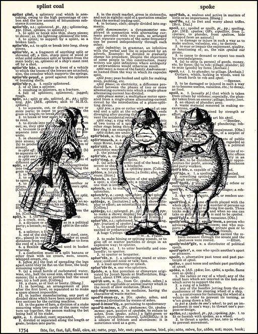 An image of a(n) Tweedle Dee and Dum Dictionary Art Print.