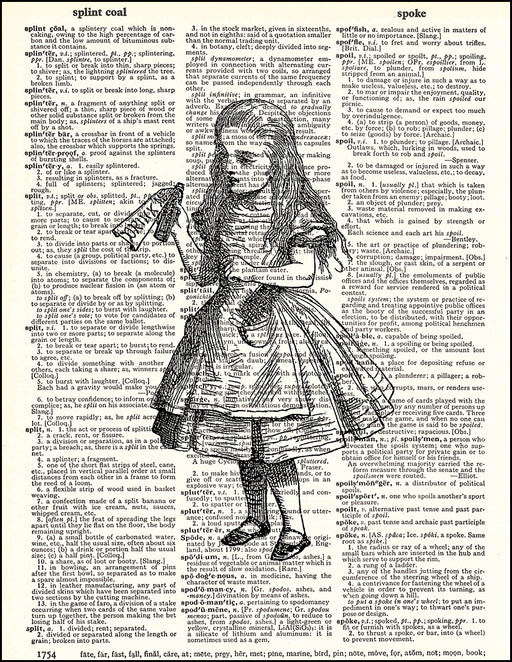 An image of a(n) Drink Me - Alice Dictionary Art Print.