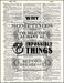 An image of a(n) Impossible Things Quote Dictionary Art Print.