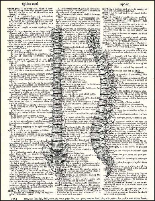 An image of a(n) Human Spine Dictionary Art Print.