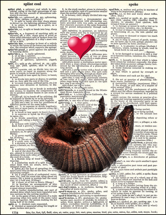 An image of a(n) Armadillo Love Dictionary Art Print.