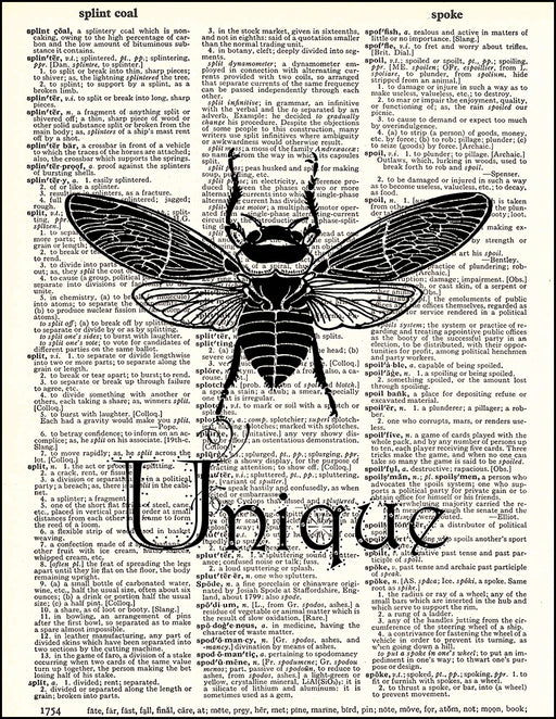 An image of a(n) Bee Unique Dictionary Art Print.