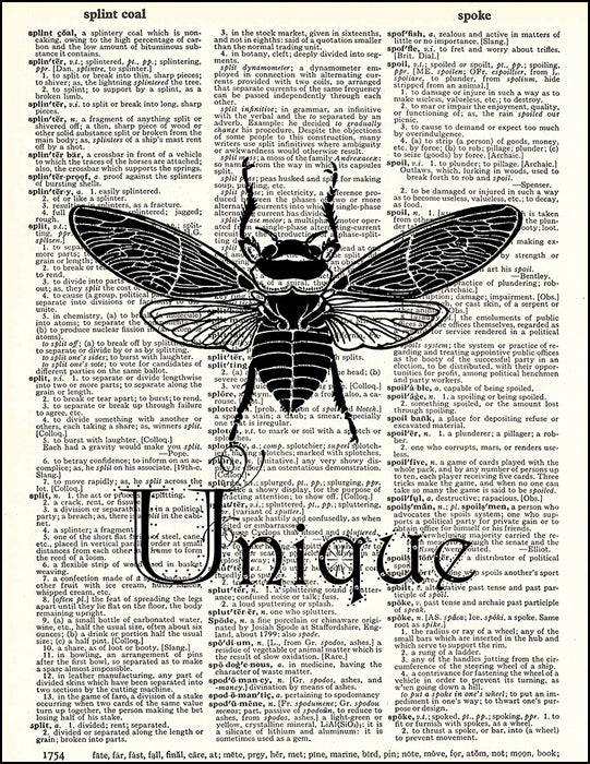 An image of a(n) Bee Unique Dictionary Art Print.