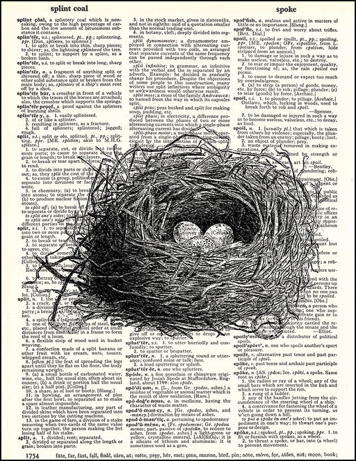 An image of a(n) Bird Nest with Eggs Dictionary Art Print.