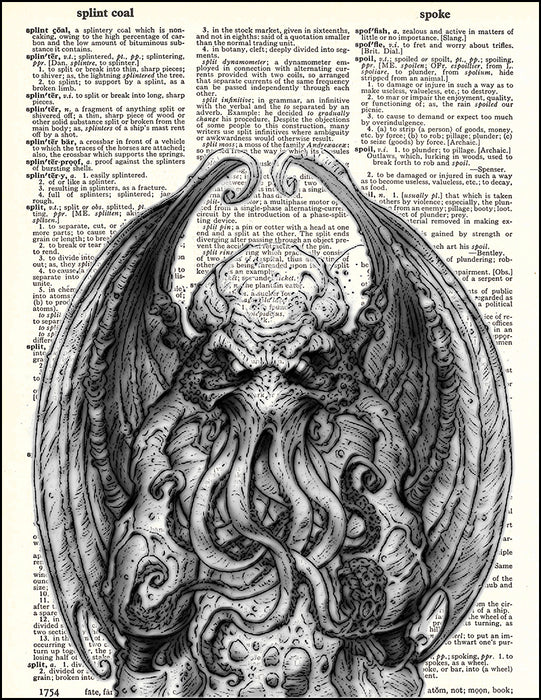 An image of a(n) Chthulhu Dictionary Art Print.