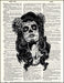 An image of a(n) Day of the Dead Girl Spooky Eyes Dictionary Art Print.