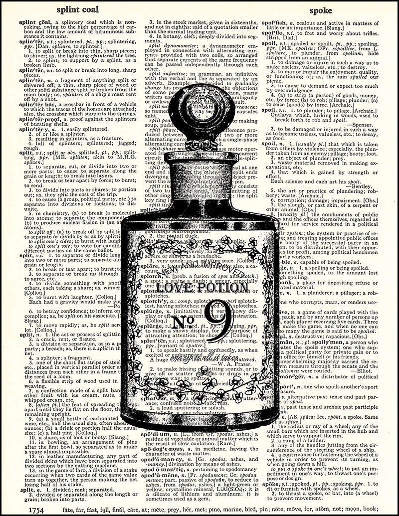Love Potion Number 9 - Dictionary Art Print