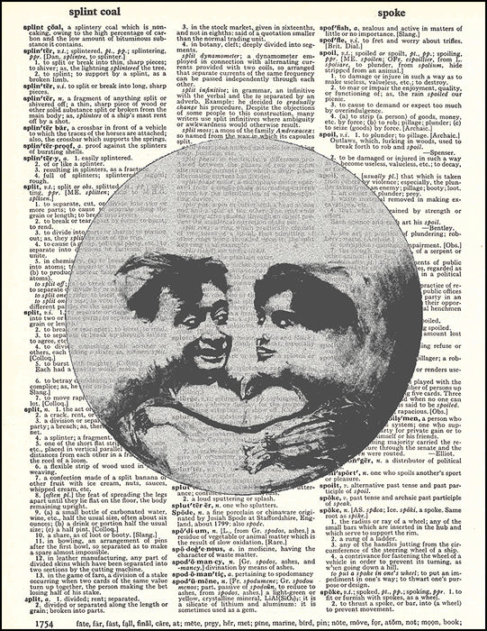 An image of a(n) Lovers in the Moon Illusion Dictionary Art Print.