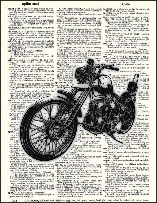 An image of a(n) Chopper Dictionary Art Print.