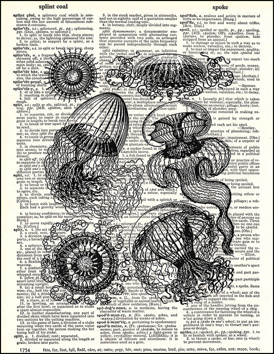 An image of a(n) Jellyfish Dictionary Art Print.