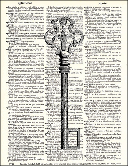 An image of a(n) Skeleton Key Dictionary Art Print.