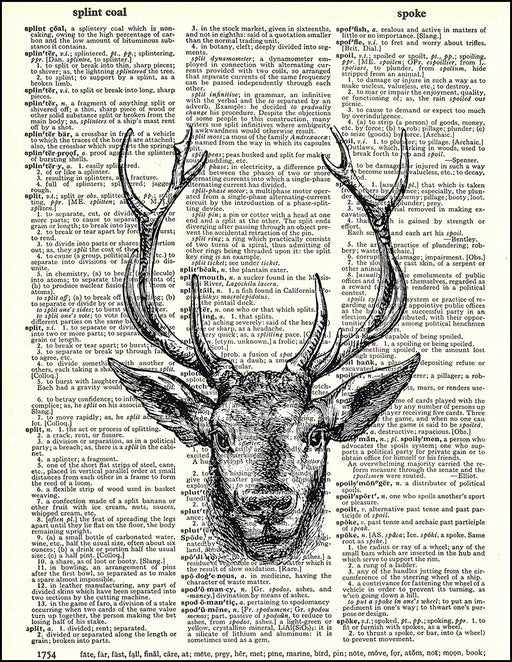 An image of a(n) Stag Dictionary Art Print.