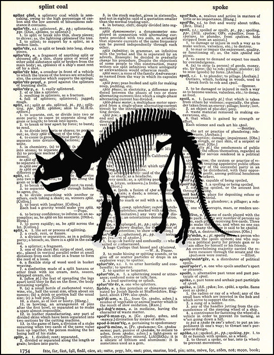 An image of a(n) Triceratops Skeleton Dictionary Art Print.