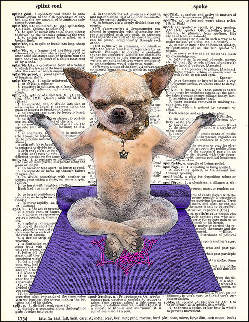 An image of a(n) Yoga Dog Dictionary Art Print.