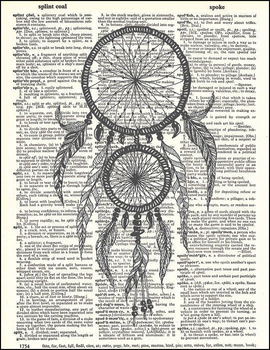 An image of a(n) Dreamcatcher Two Loops Dictionary Art Print.
