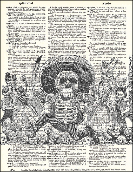 An image of a(n) Posada Knife Dictionary Art Print.