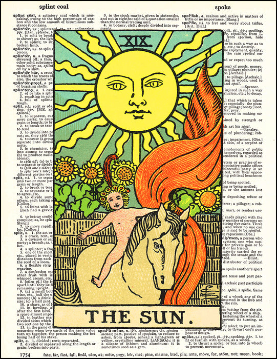 An image of a(n) Tarot Sun Dictionary Art Print.